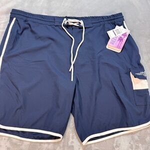 Reel Life Mens Swim Trunks‎ Dress Blues XXXL Polyester Spandex Board Shorts
